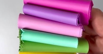 Colorful polymer clay rolls